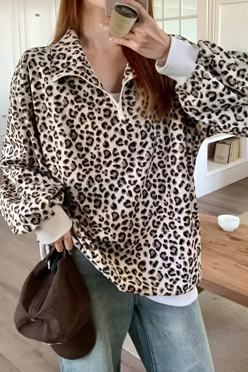 Mara™ | Pull Confortable Imprimé Léopard