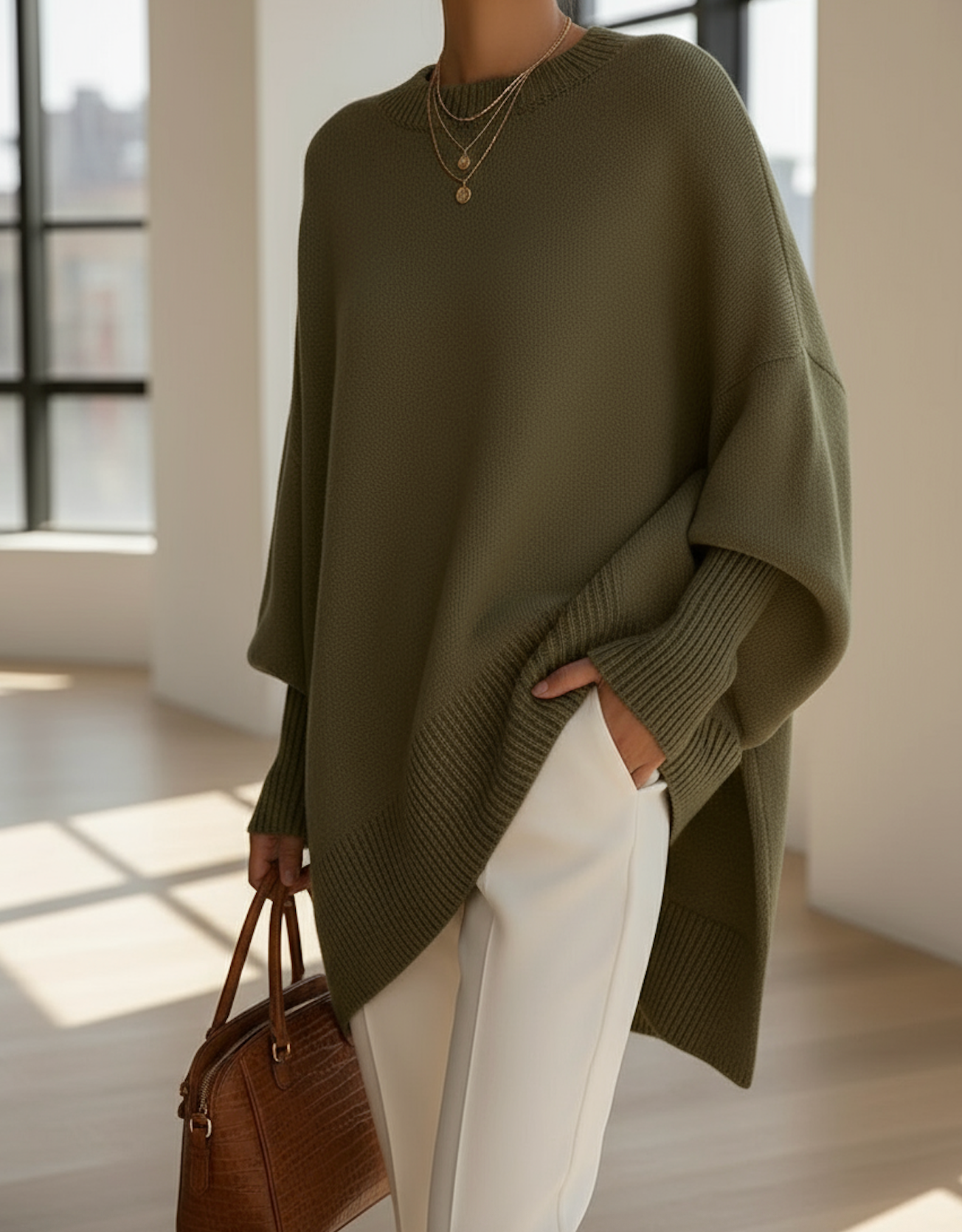 Rania™ | Pull Tricoté Élégant Oversize