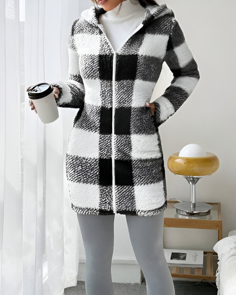 Zari™ | Manteau Moderne Chaud à Capuche