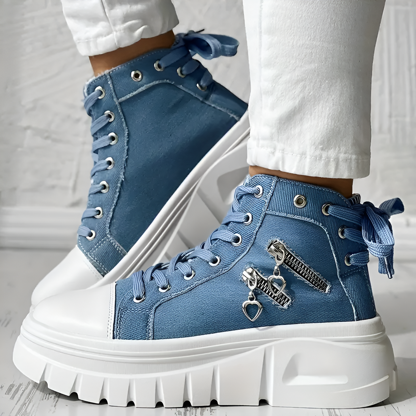 Elin™ | Baskets Orthopédiques Hautes en Jean