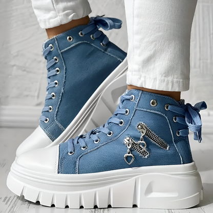 Elin™ | Baskets Orthopédiques Hautes en Jean