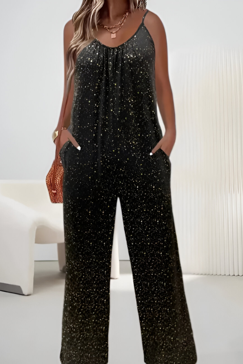 Niva™ | Combinaison Stylée Brillante à Jambes Larges