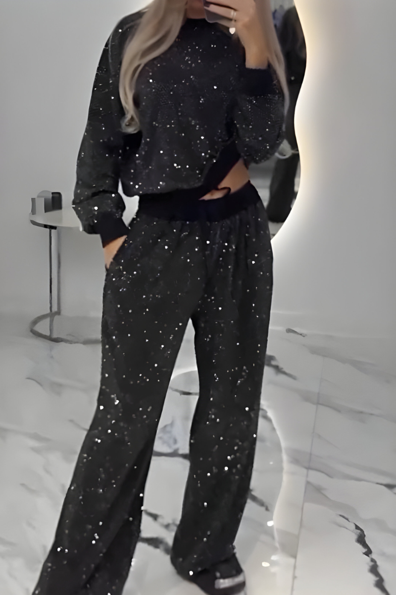 Lysa | Ensemble relax élégant à paillettes