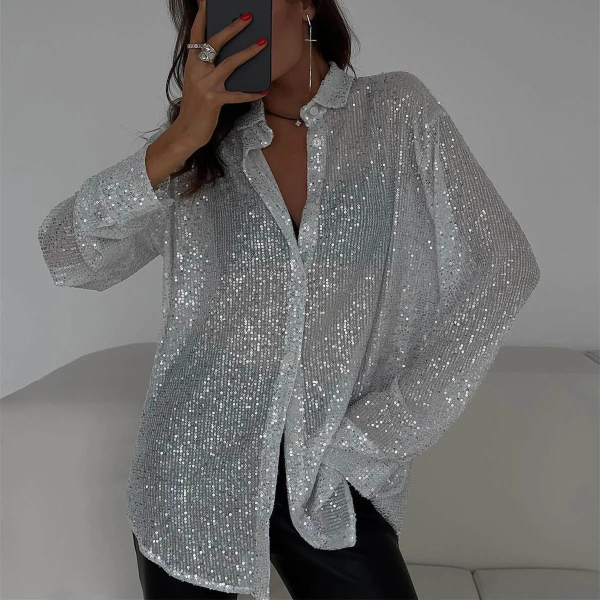 Zela™ | Robe Midi Élégante à Paillettes