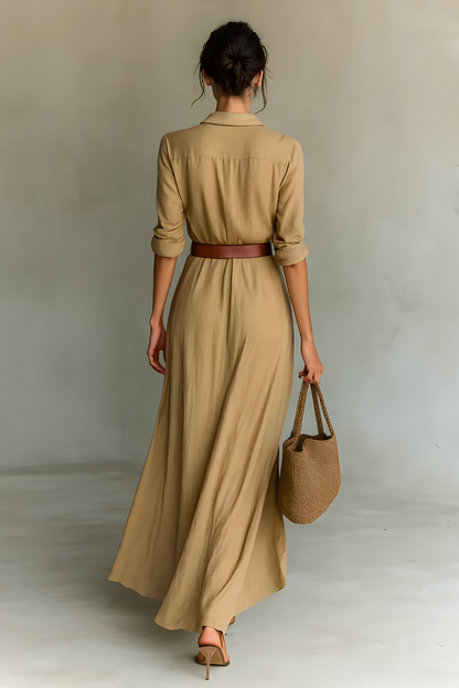 Julie | Robe portefeuille avec ceinture à la taille
