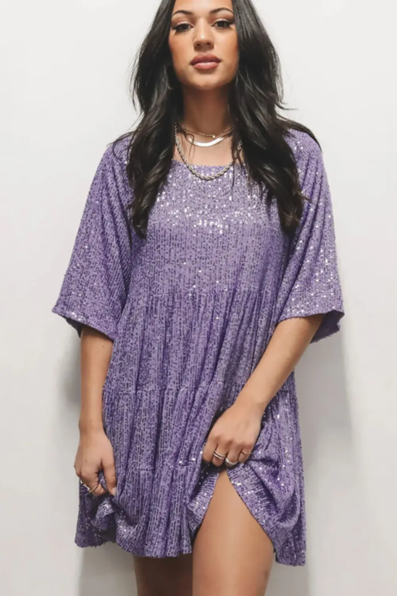 Lilia™ | Robe de fête élégante et fluide avec paillettes