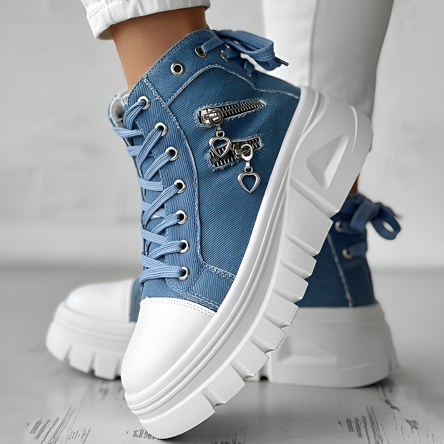 Elin™ | Baskets Orthopédiques Hautes en Jean