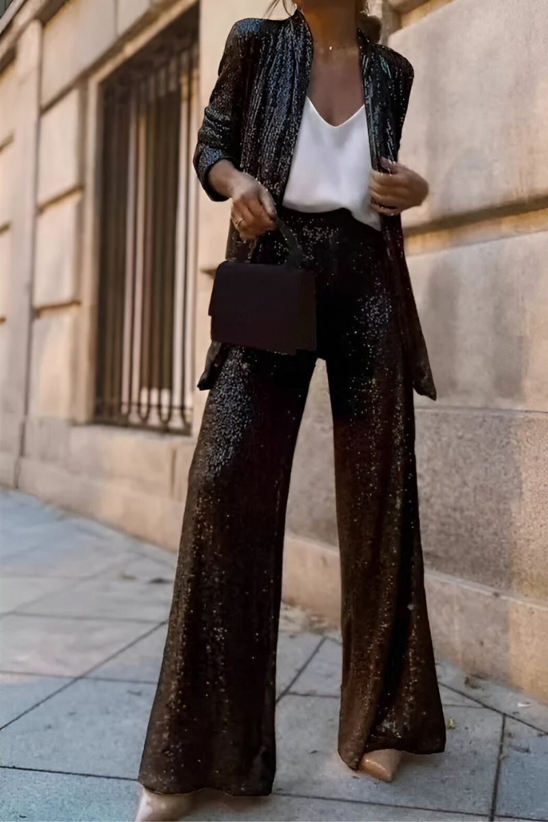 Zami™ | Ensemble Deux Pièces Élégant en Sequins