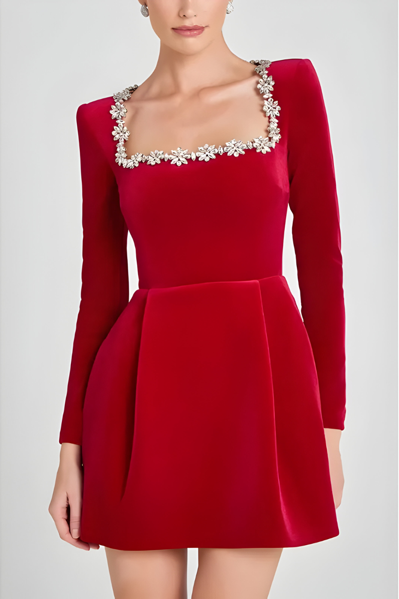 Noelle™ | Robe de cocktail en velours classique