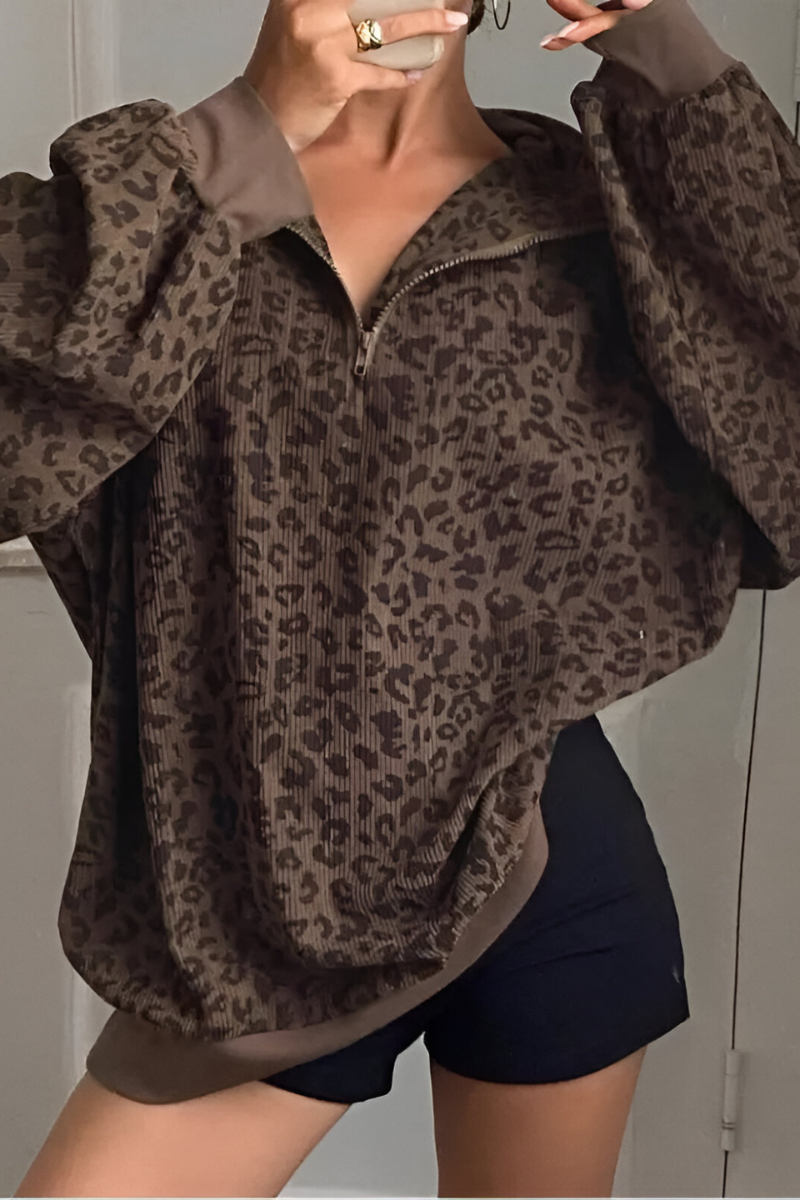 Mara™ | Pull Confortable Imprimé Léopard