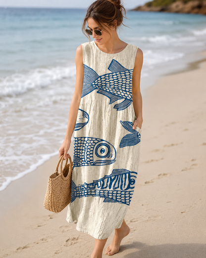 Rose™ | Robe midi à fleurs légère et camouflante pour le ventre