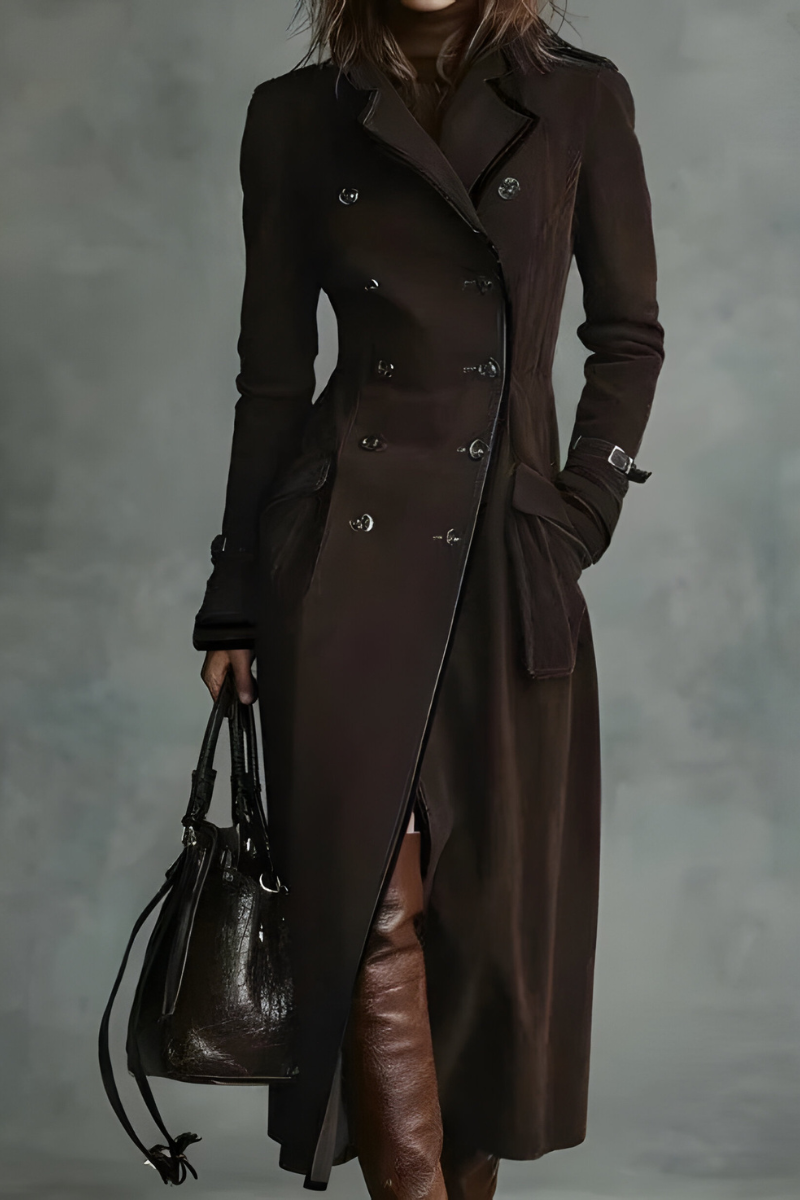 Mara™ | Manteau Long Élégant Ajusté