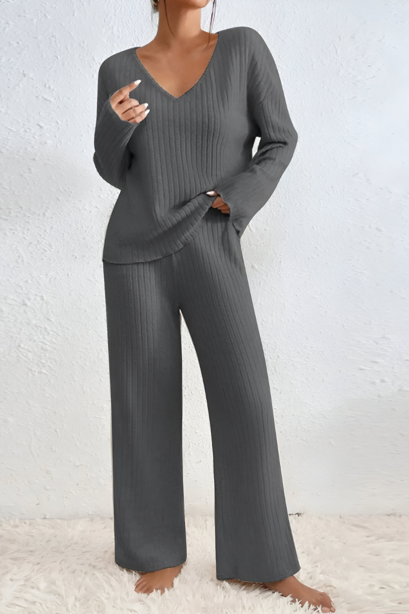 Amaris™ | Ensemble de salon tricoté côtelé doux