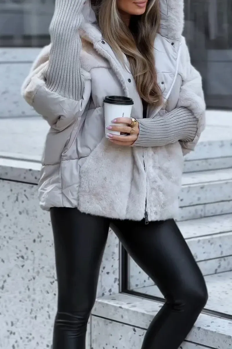 Lina | Doudoune oversize effet teddy