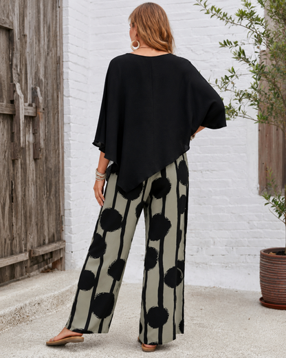 Eleni™ | Ensemble Deux Pièces Avec Pantalon Large