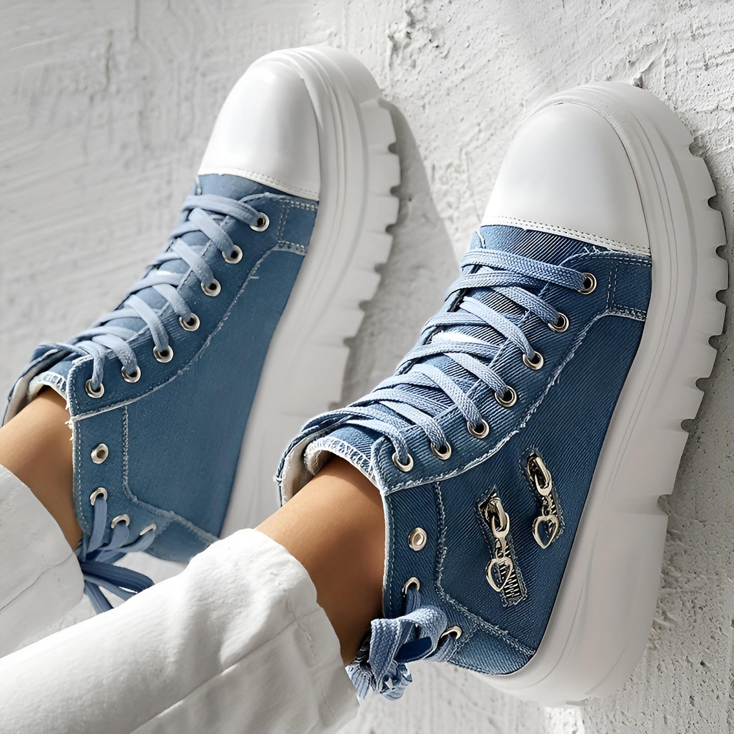 Elin™ | Baskets Orthopédiques Hautes en Jean
