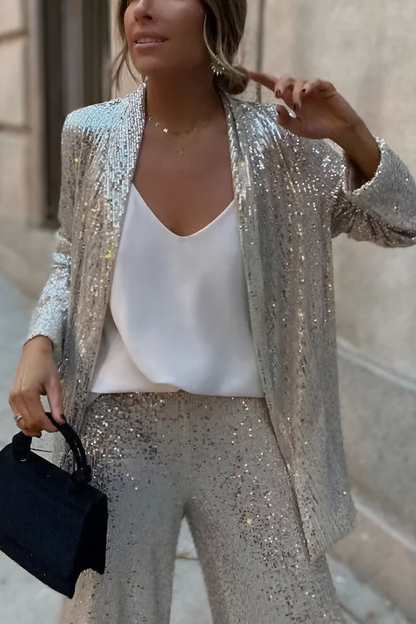Zami™ | Ensemble Deux Pièces Élégant en Sequins