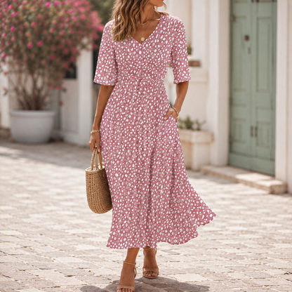 Tess™ | Robe Midi Élégante Avec Design Gainant