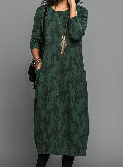 Rena™ | Robe Midi Confortable avec Motif