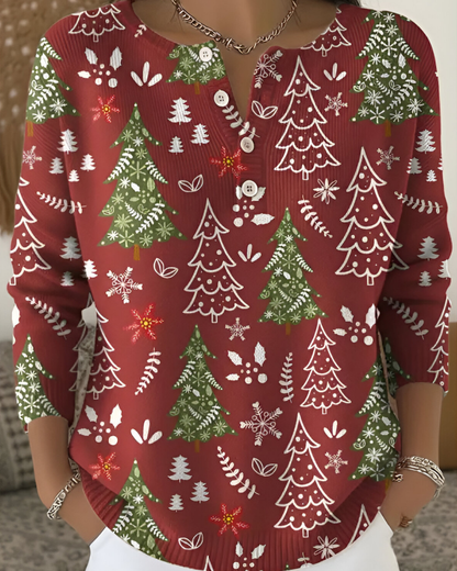 Emy™ | Haut festif à imprimé de Noël