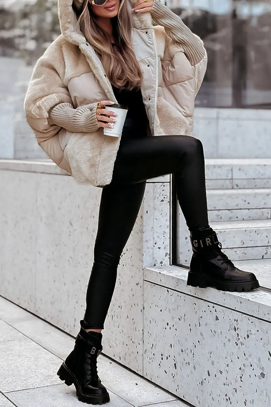Lina | Doudoune oversize effet teddy