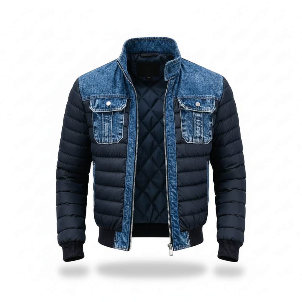 Jori™ | Veste Matelassée en Denim Élégante