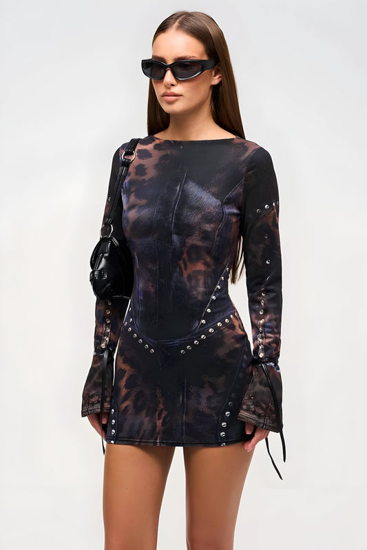 Suri™ | Mini Robe Élégante Imprimée