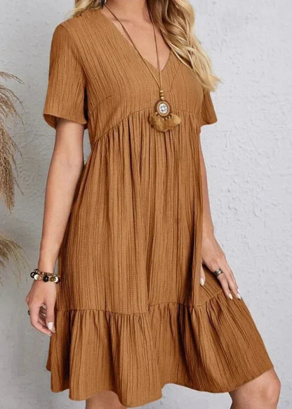 Louna™ | Robe mini fluide qui camoufle le ventre