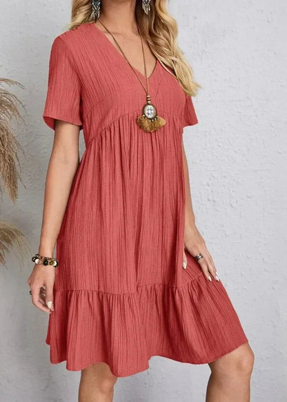 Louna™ | Robe mini fluide qui camoufle le ventre