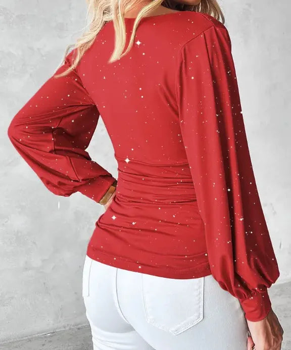 Mavi™ | Top Drapé Stylé Pailleté
