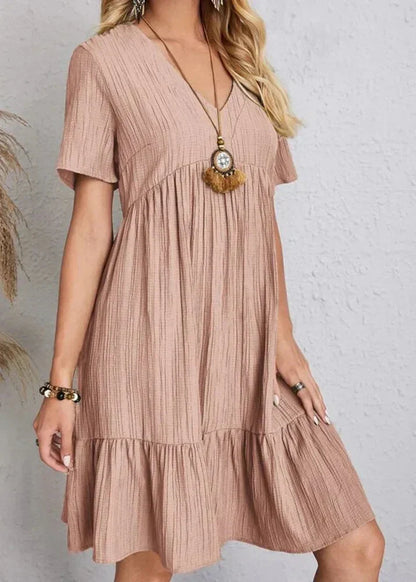 Louna™ | Robe mini fluide qui camoufle le ventre