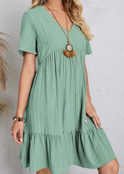 Louna™ | Robe mini fluide qui camoufle le ventre