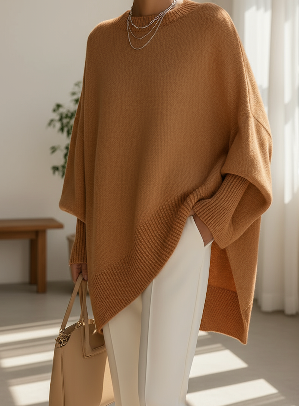 Rania™ | Pull Tricoté Élégant Oversize