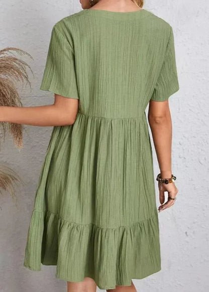 Louna™ | Robe mini fluide qui camoufle le ventre