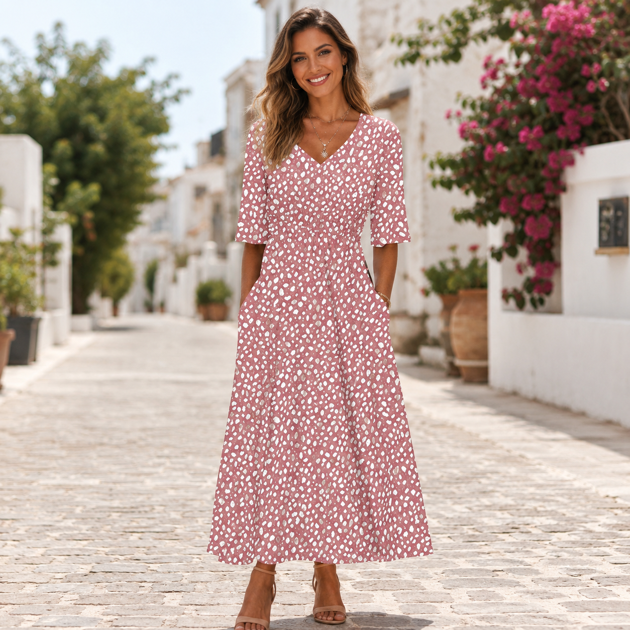 Tess™ | Robe Midi Élégante Avec Design Gainant
