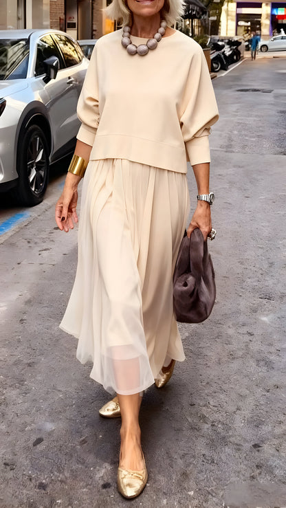 Rosa™ | Robe Midi Élégante Superposée