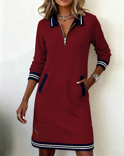 Sylvia™ | Robe Chic À Manches Longues En Coton