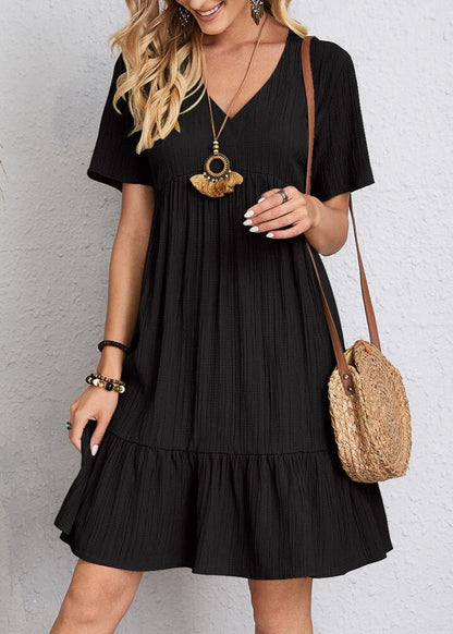 Louna™ | Robe mini fluide qui camoufle le ventre