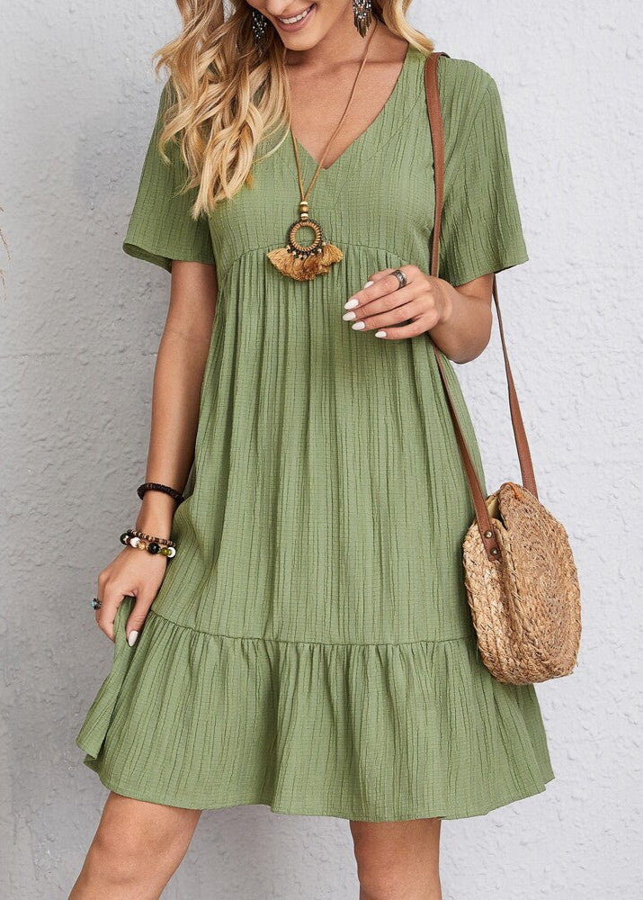 Louna™ | Robe mini fluide qui camoufle le ventre