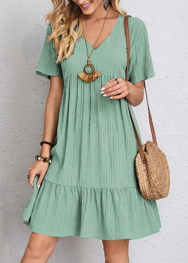 Louna™ | Robe mini fluide qui camoufle le ventre