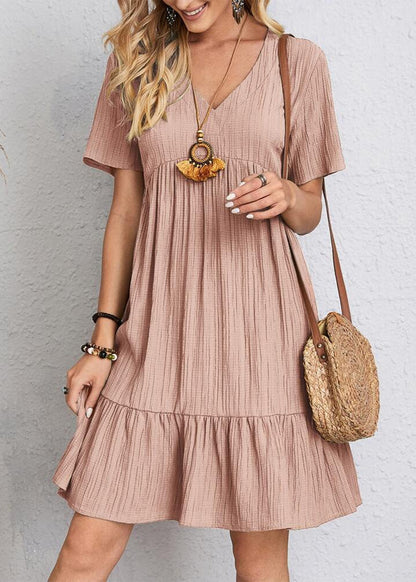 Louna™ | Robe mini fluide qui camoufle le ventre