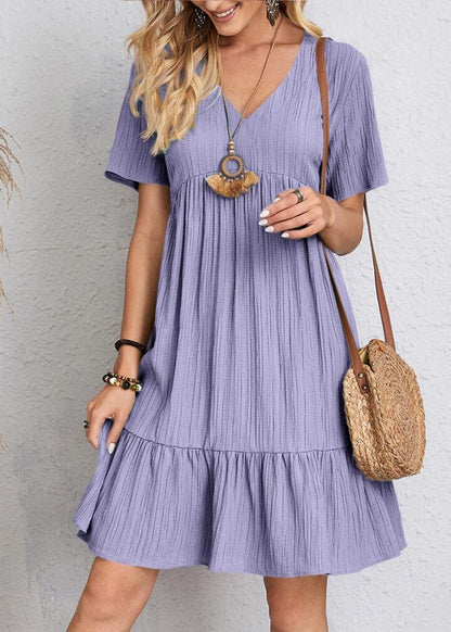 Louna™ | Robe mini fluide qui camoufle le ventre